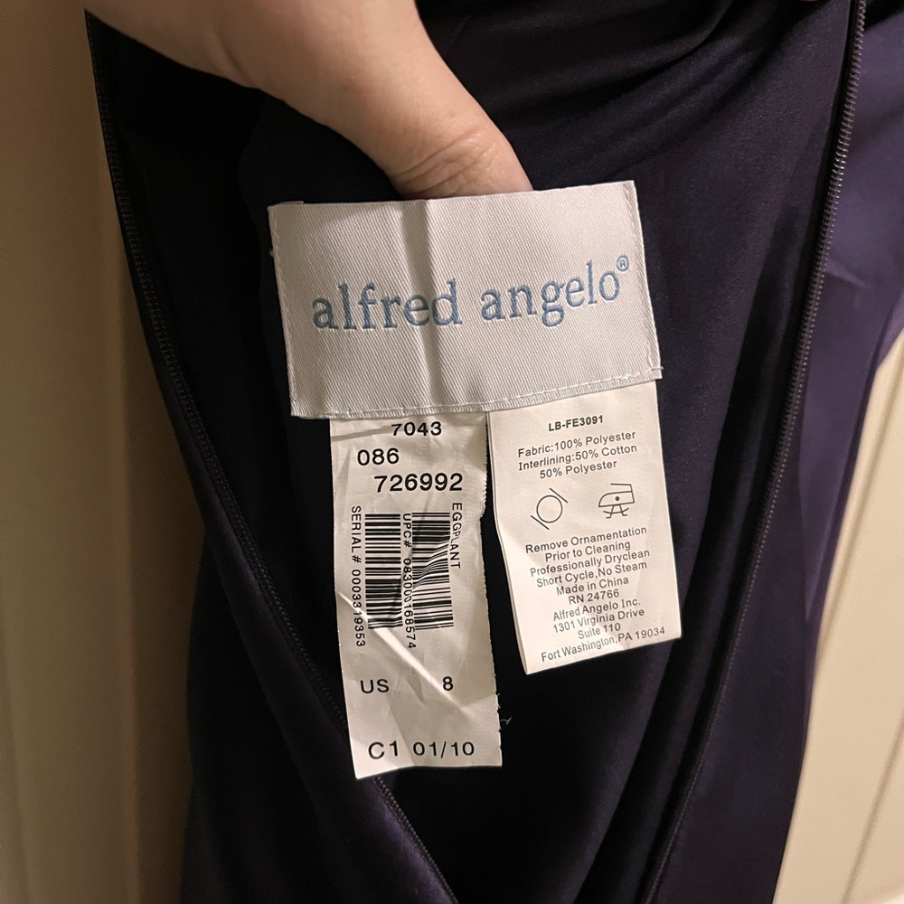 Art Deco Satin Open Back Deep Purple Formal Prom Wedding Bridesmaid - Picture 7 of 13